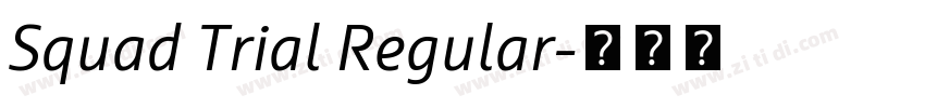 Squad Trial Regular字体转换